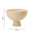 Centro De Mesa Decorativo Em Cerâmica Para Flores Bege 17 Cm