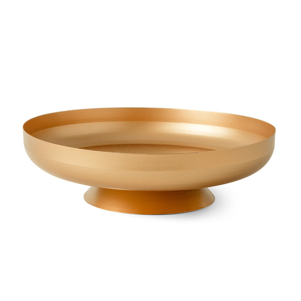 Centro De Mesa Decorativo Metal Dourado 32cm 16862 Mart