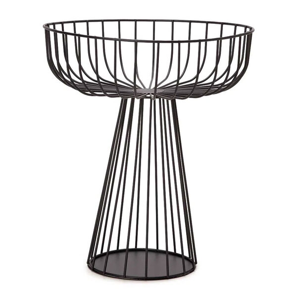 Centro De Mesa Decorativo Metal Preto 28cm 14997 Mart