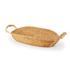 Centro De Mesa Decorativo Oval Em Fibra Natural 48cm 15462p M