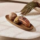 Centro De Mesa Decorativo Oval Em Madeira 50cm 18579 Mart