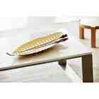 Centro De Mesa Dourado Em Metal 47x4x21 5cm Mart 12060