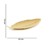 Centro De Mesa Dourado Em Metal 65x25cm Mart 12058