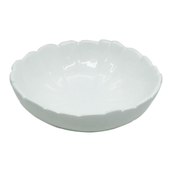 Centro De Mesa Em Cerâmica Lyor Banana Leaf 20x7cm Branco