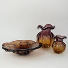 Centro De Mesa Em Cristal Murano São Marcos - Marrom 30cm