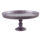 Centro De Mesa Em Vidro Com Pe D28xa9cm Cor Champanhe