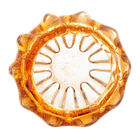 Centro De Mesa Em Vidro Lyor Italy 16x8cm Âmbar