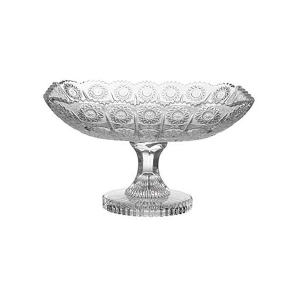 Centro De Mesa Em Vidro Studio Crystal Peacock 19x19x17cm