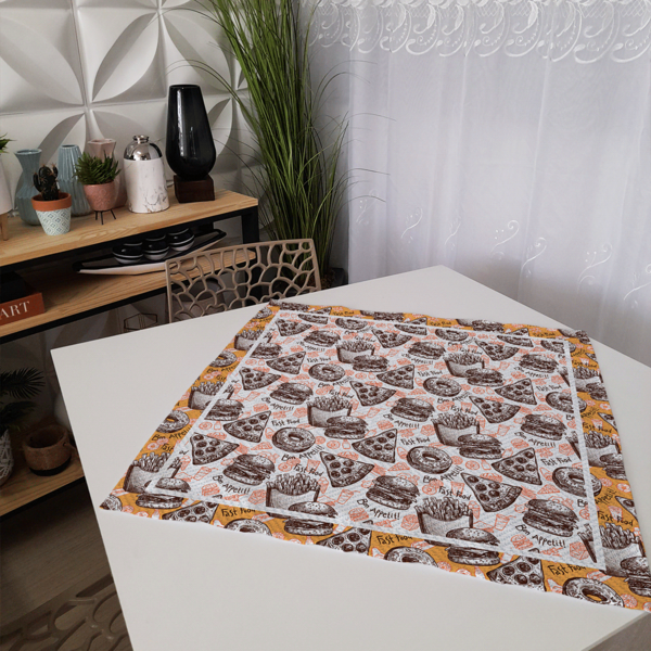 Centro De Mesa Fast Food 70cm X 70cm Único