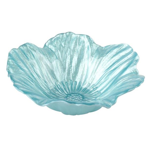 Centro De Mesa Flor Em Vidro 175ml L15xp15xa5cm Cor Verde Cla