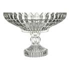 Centro De Mesa Fruteira De Vidro 28cm Transparente Brasilia -