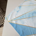 Centro De Mesa Geométrico Azul 70cm X 70cm Único