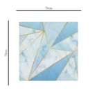 Centro De Mesa Geométrico Azul 70cm X 70cm Único