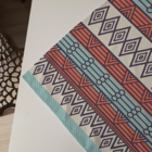 Centro De Mesa Geométrico Com Linhas 70cm X 70cm Único