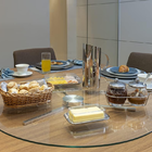 Centro De Mesa Giratório De Vidro Cor Champagne Forma 60cm