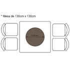 Centro De Mesa Giratório Ø70cm Vidro Preto Forma Collection