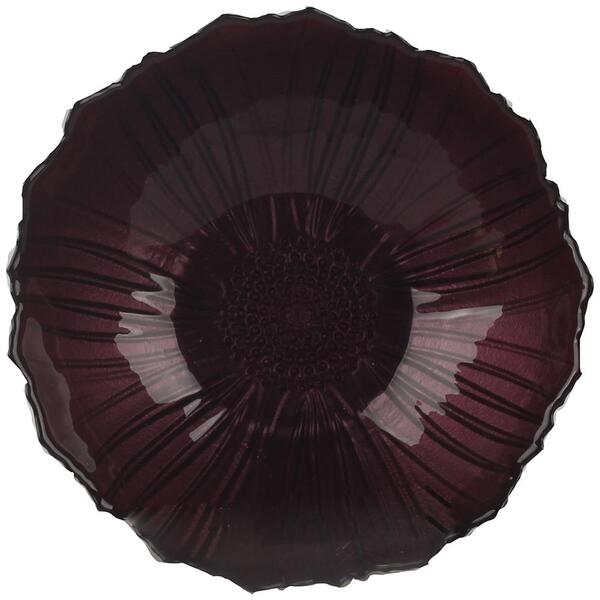 Centro De Mesa Glass Blend Em Vidro 340ml D16xa5cm Cor Roxo