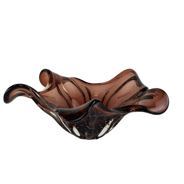 Centro De Mesa Grande De Murano Cristais São Marcos - Marrom