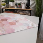 Centro De Mesa Hexagonal Rosa 70cm X 70cm Único