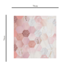 Centro De Mesa Hexagonal Rosa 70cm X 70cm Único