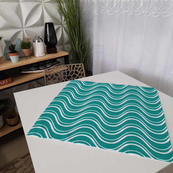 Centro De Mesa Linhas Onduladas 70cm X 70cm Único