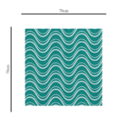 Centro De Mesa Linhas Onduladas 70cm X 70cm Único