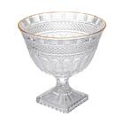 Centro De Mesa Lyor C/ Pé De Cristal E Fio De Ouro Brandon