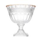 Centro De Mesa Lyor C/ Pé De Cristal E Fio De Ouro Brandon