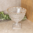 Centro De Mesa Lyor C/ Pé De Cristal E Fio De Ouro Brandon