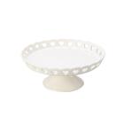 Centro De Mesa Lyor Coração De Ceramica Branco 20,5cm