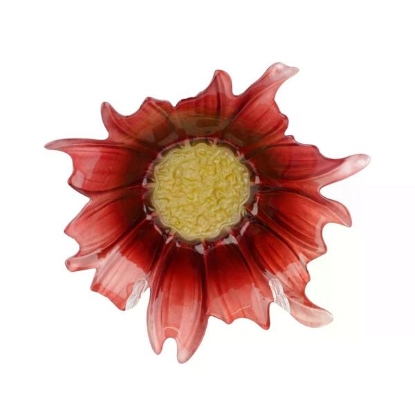 Centro De Mesa Mazzo Em Vidro 205ml D17,5xa5,5cm Cor Rosa E D