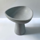 Centro De Mesa Moderno Orgânico Cinza 26,5cm