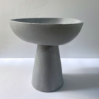 Centro De Mesa Moderno Orgânico Cinza 26,5cm