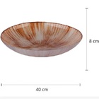 Centro De Mesa Pedra Em Vidro 40 X 8cm Marrom L Hermitage