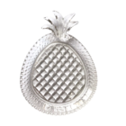 Centro De Mesa Petisqueira Abacaxi Em Vidro Transparente