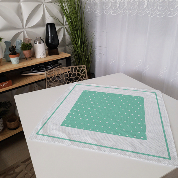 Centro De Mesa Poá Verde 70cm X 70cm Único