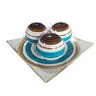 Centro De Mesa Prato Decorativo 3 Bolas Enfeite Sala Bege Fol