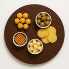 Centro De Mesa Prato Giratório Tábua 80cm