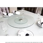 Centro De Mesa Prato Giratório Vidro Temperado Incolor 70cm