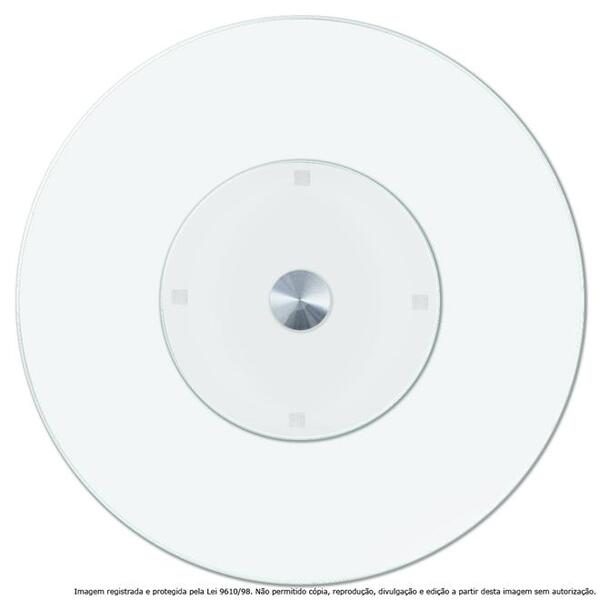 Centro De Mesa Prato Giratório Vidro Temperado Incolor 80cm