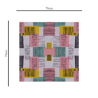 Centro De Mesa Quadrados Coloridos 70cm X 70cm Único