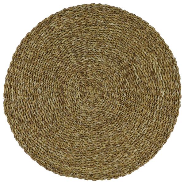 Centro De Mesa Redondo Terra Em Fibra Natural D50cm