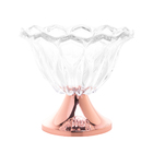 Centro De Mesa Super Luxo Decorativo Com Base Rosé Gold 25x25