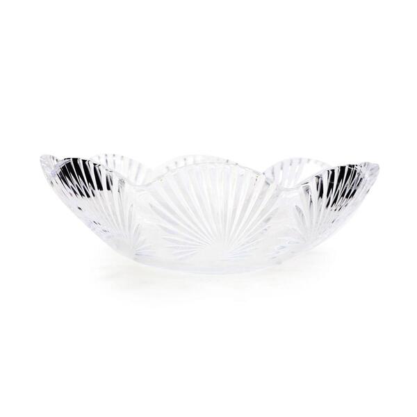 Centro De Mesa Vidro Elegant Cri 11x32x32cm 1013850 Hubme