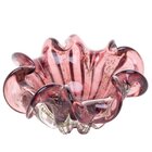 Centro De Mesa Vidro Italy Púrpura Com Detalhes Rose 21cm 446