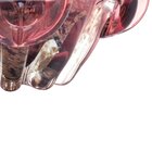 Centro De Mesa Vidro Italy Púrpura Com Detalhes Rose 21cm 446