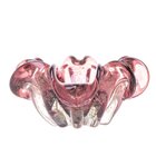 Centro De Mesa Vidro Italy Púrpura Com Detalhes Rose 21cm 446