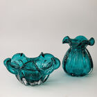 Centro De Mesa Vidro Murano Verde Turquesa 20cm - Jolitex