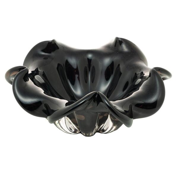 Centro De Mesa Wolff Italy De Vidro Preto E Rosé 21cm X 10cm