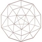 Centro Mesa 11x40x40cm Metal Rose